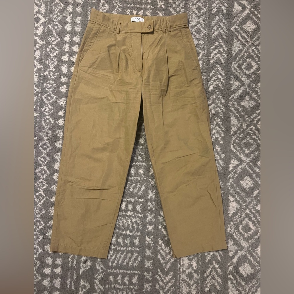 COS Pleated Linen/Cotton pants size Euro 36 (US 6) (D209)